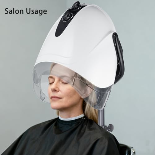 1000W Professional Hooded Hair Dryer,Standing Blow Hair Dryer with Cap and Wheels,Temperature and time are Adjustable,Suitable for Salon and Home - Image 4