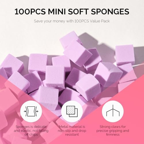 MelodySusie 100Pcs Soft Nail Sponges for Ombre - Image 3