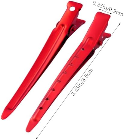 Bantoye 24 Packs Duck Bill Clips 3.35 Inch Metal Alligator Clip, Matte Red - Image 2