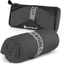 VENTURE 4TH Quick Dry Microfiber Towel for Camping & Gym - Charcoal XL by VENTURE4TH