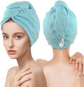 MaopaoBeauty Microfiber Hair Towel 2 Packs Hair Towel Wrap for Women Hair Drying Towel Wrap Hair Accessories for Women Girls(2Packs Green,10.6x27.5inch) by BESTCHOICEFORYOU%EF%BC%81