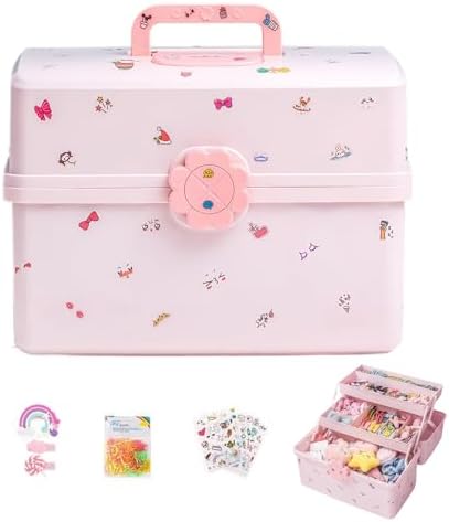 Pulseplay Hair Accessories Organizer with Handle for Girls Pink by Unknown