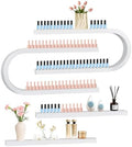 EBANKU 4PC U Shape Nail Polish Racks Heavy Duty Nail Shelfs for Wall Nail Polish Display Rack Cosmetic Display Cases Lipstick Perfume Wall Shelf Nail Polish Organizer for Home Spa Nail Salon (White) by EBANKU
