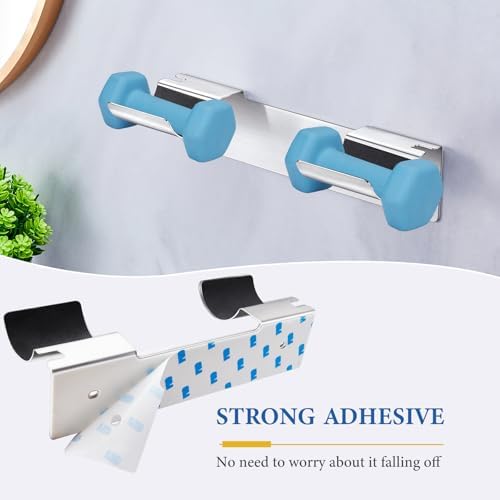 2 PCS Wall Mount Curling Iron Holder and Hair Tool Organizer with Adhesive, Multifunctional Hot Flat Iron and Hair Straightener Holder Storage Stand for Vanity, Cabinet and Wall, Silver - Image 3