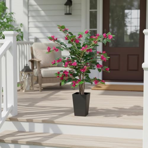 Aveyas 3ft Artificial Bougainvillea Tree with Flowers, 3 ft Faux Floor Plant Fake Silk Blooming Trees with Pot for Indoor Outdoor Home Decor,House Living Room Office (3 Feet Tall Including Raised Pot) - Image 5