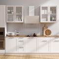 Furnaza White LED Wall Storage Cabinets with Adjustable Shlelf by Furnaza