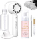 EMEDA Lash Shampoo Kit 2.02 Fl.oz Lash Cleaning Kit with Fan (White) by EMEDA