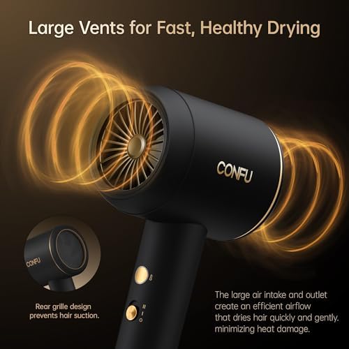 CONFU Hair Dryer Ionic Hairdryer - 420 Million Plasma Diffuser Blow Dryer - Image 6
