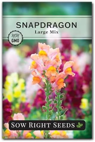 Sow Right Seeds - Large Mix Snapdragon Seed for Planting Flower Garden by SowRightSeeds