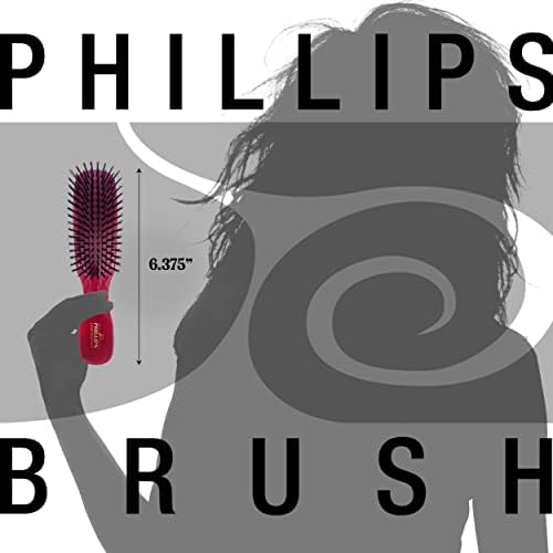 Phillips Brush Light Touch 6 Detangling Hair Brush Combo Pack Ruby Red - Image 3