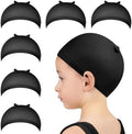 MORGLES Wig Cap, 6PCS Small Wig Cap for Kids Black, Stretchy Stocking Caps for Wigs Nylon for Halloween, Party, Cosplay by Morgles