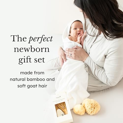 Kyte BABY Bamboo 3-Piece Brush Set - 1 Goat Hair Brush, 1 Wooden Bristle Brush and 1 Bamboo Comb - Image 5