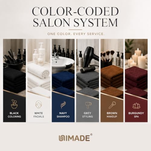 UNIMADE Salon Towels 24 Pack, Microfiber Barber Towels Bulk - Image 6