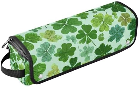Hair Tools Travel Bag with Heat Resistant Mat Detachable 2-in-1 Curling Iron Travel Case Hot Tools Organizer for Straightener Flat Iron Green Nature St Patrick Clovers by WelcometoElliTarr