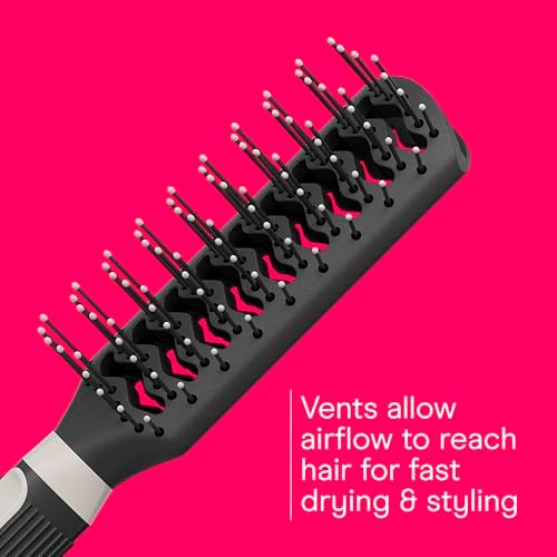 Conair Hair Brush Set, Grip & Lift Vent, Full-Size & Mid-Size, Black - Image 4