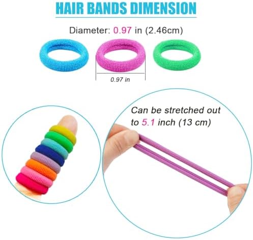 120 PCS Baby Hair Ties, Elastic Hair Bands Small Hair Ties Candy Colors - Image 4
