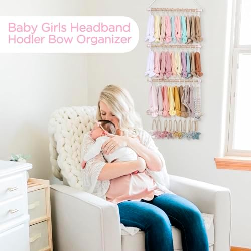 POVETIRE Headband Holder Bow Organizer for Girls, Baby Head Bands Storage - Image 5