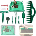 Bonsai Tools Kit 10Pcs Indoor & Outdoor Gardening Tool Potting Mat by LIFCIUSO