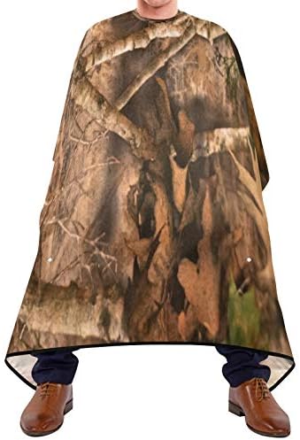 Blueangle Woodland Camouflage Barber Cape for Men Hair Cutting - Waterproof Salon Hairdressing Cape, 65" x 55" - Image 2