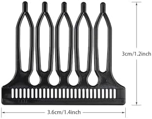 30 Pcs Hair Combs Black Plastic Clips 5-teeth Wig Combs for Lace Wigs Cap Making Wigs Accessories Styling Tools - Image 2