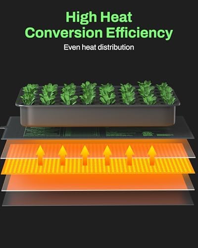 BN-LINK 10" x 20.75" Seedling Heat Mat for Seed Starting Plants Germination - Image 4