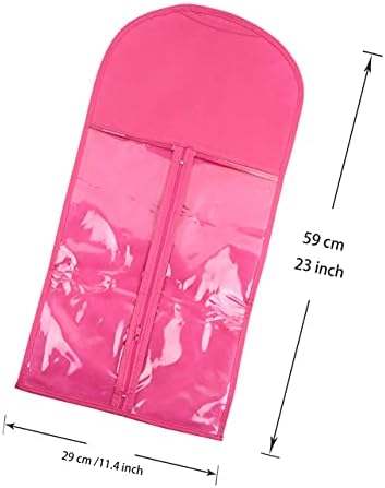 2 Pcs Hair Extensions Storage Bag with Hanger Portable Wig Storage Bags Hair Extension Holder for Multiple Wigs (Pink) - Image 3