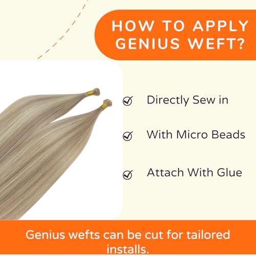 Full Shine Genius Weft Hair Extensions Human Hair for Women 20 Inch 120g - Image 4