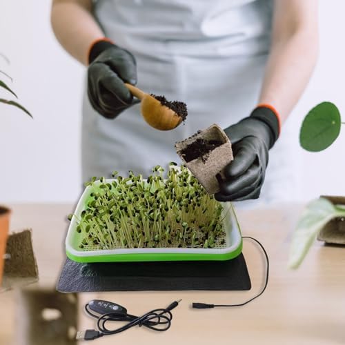Hydroponic Heating Pad, 8.5w Plant Heat Mat Seedling Heating Tray for Germination 3 Modes Temp Rapid Heating Consistent Temperature Control Heat Pad for Gardening Seed Starting - Image 3