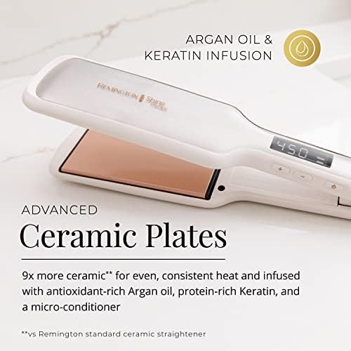 Remington Shine Therapy 2 Inch Hair Straightener, Argan Oil & Keratin - Image 2