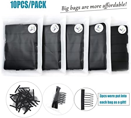 10 PCS Black Adjustable Elastic Bands - 12inch Wig Straps - Image 2