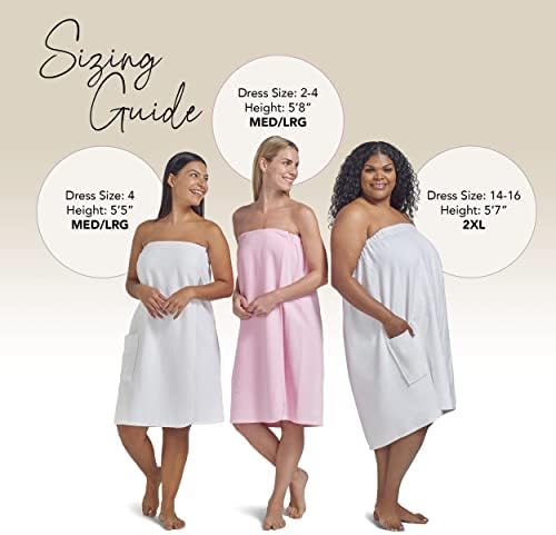 Boca Terry Towel Wrap for Women, 100% Cotton Spa Bath Wrap with Snaps - Image 3