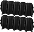 10 Pack Black Barber Cape Professional - Cutting Capes for Hairstylist, Waterproof Nylon Haircutting Capes with Adjustable Snap Closure, 47" x 59" Salon Cape by Unknown