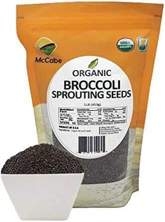 Organic Broccoli Sprouting Seeds for Microgreens - Organic Broccoli Seeds for Sprouting | Rich with Fiber & Minerals | USDA and CCOF Certified | Product of USA | 1Lbs - Image 2