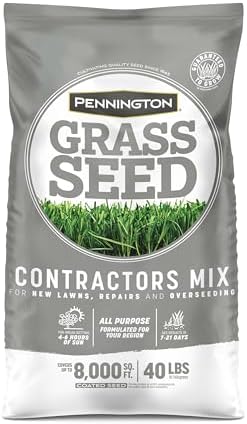 Pennington Contractors Northern Grass Seed Mix, Rapid Grass Seeds for Lawn, 40 lb by Pennington