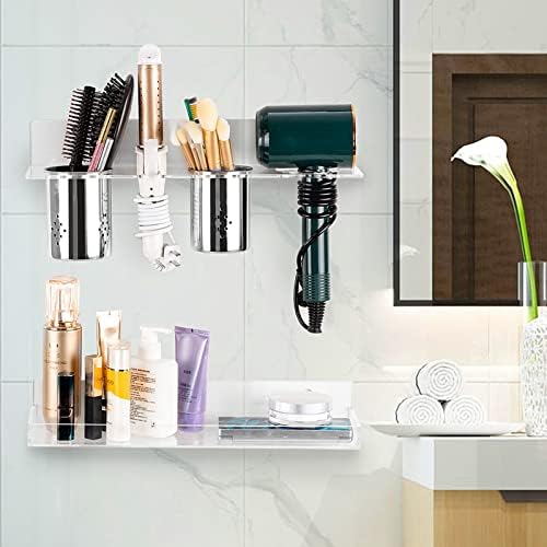 Hair Tool Organizer Wall Mount, Hot Tool Holder with 2 Cups, Set of 2 - Image 7