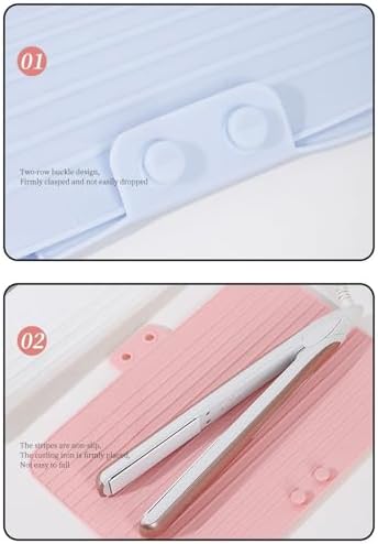 MllepjdhHeat Resistant Silicone Storage Bag for Flat Irons Thermal Protective and Stylish Designs Travel Friendly Organizers - Image 6