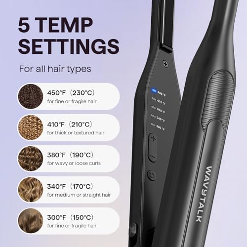 Wavytalk Pencil Small Flat Iron 0.3" for Short Hair, Pixie Cut & Bangs - Image 6