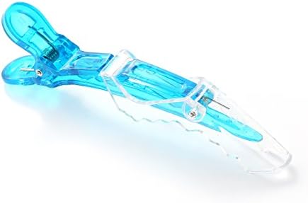 10pcs/set Multicolor Croc Clips Transparent Plastic Hairdresser Clip Hair Styling Sectioning Barrettes Non Slip Alligator Clip Salon DIY Accessories Hairpins for Women and Girls(10pcs-Blue) - Image 5
