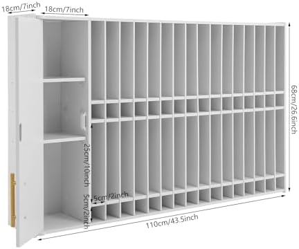 Wall Mounted Salon Station, Salon Hair Color Tube Storage Cabinet Large Capacity Salons Storage Shelves Professional Hair Dye Display Holder Rack with Adjustable Shelve for Beauty Spa Barbershop Home - Image 3