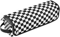 Checkered Black and White Hair Tools Travel Bag with Heat Resistant Mat Detachable 2-in-1 Curling Iron Travel Case Hot Tools Organizer for Straightener Flat Iron by WelcometoElliTarr