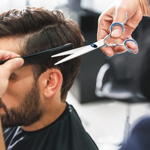 Hair Cutting Scissors Professional Home Haircutting Barber Salon Thinning Shears Kit with Comb and Case for Kids Boys Girls - Image 7