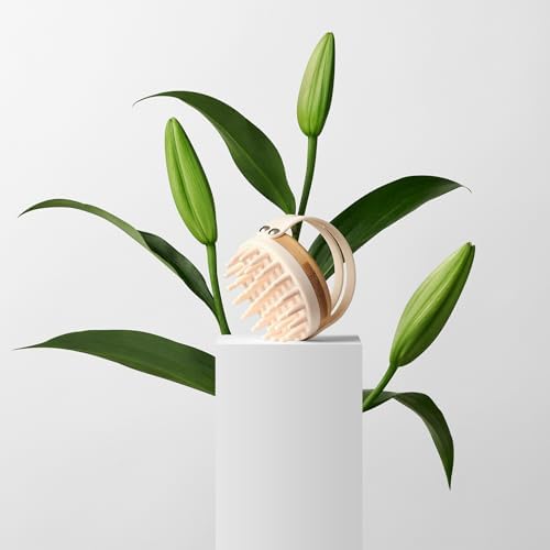 The Hair Edit Scalp Renew Bamboo Shampoo Massage Brush, Scalp Scrubber with Soft Silicone Bristles for Hair Growth, Exfoliation - Image 5