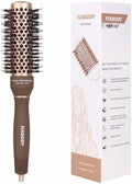 FIXBODY Round Hair Brush with Boar Bristles, Nano Thermal Ceramic, Ionic Tech and Anti-Static, Roller Hairbrush for Blow Drying, Curling, Straightening (2.5 inch, Barrel 1.25 inch) by FIXBODY
