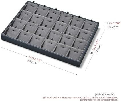 24 Grid Removable Insert Jewelry Necklace Display Tray - Image 7