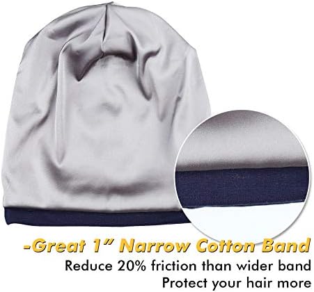 3 Size Satin Lined Sleep Caps for Braids,Dreadlocks Natural Curly Hair Adjustable - Image 6