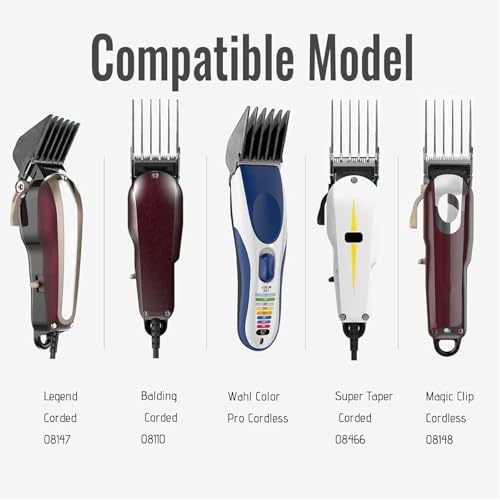 Mega Hair Clipper Guards, 8pcs Gray, Fits Most Wahl Full Size Hair Clippers (3 Inch 8pcs) - Image 6