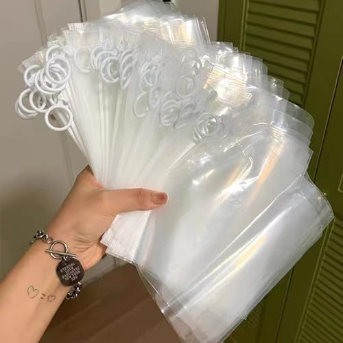 10 Pack Wig Storage Bags Transparent Hair Extensions Slider Bag Organizer Non-tangle Carry Pouch for Travel Packaging Human Hair Bundles Messy Bun Hair Piece Body Wave Bundles Hairpiece - Image 3