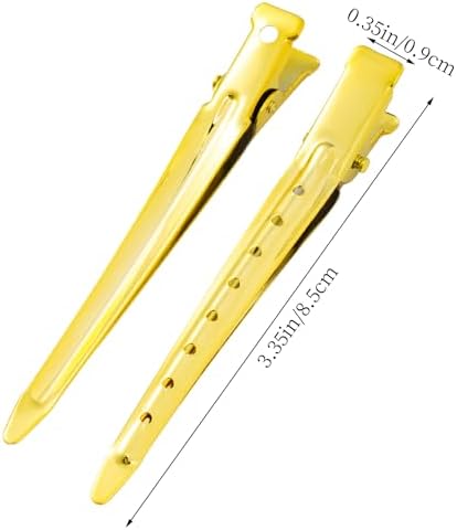 Bantoye 24Packs Duck Bill Clips 3.35Inch Metal Alligator Clip,Bright Yellow - Image 2