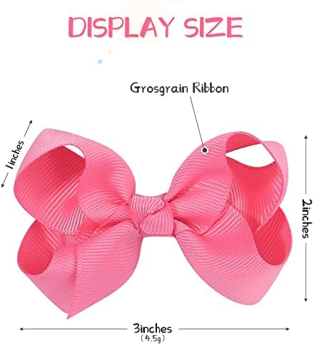 YHXX YLEN 80PCS 3Inch Hair Bows for Girls Grosgrain Ribbon Toddler Hair Bow - Image 2