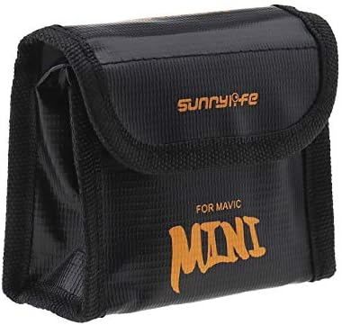 Micro Traders Battery Safe Bag Storage Sack Pouch Fireproof Explosion-Proof Charge Protective Guard for 3Pc Li-po Battery Protection Compatible with DJI Mavic Mini by Micro+Trader